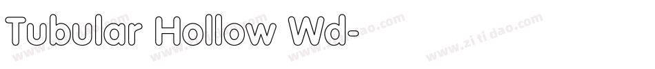 Tubular Hollow Wd字体转换